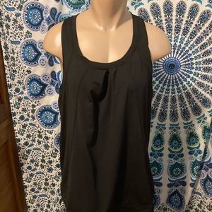 Black workout tank top